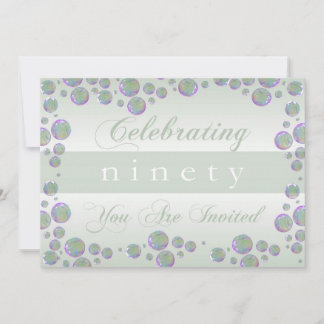 Personalised 90th Birthday Party Invitations