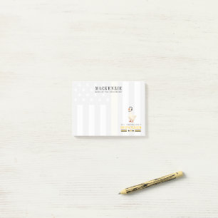 Personalised 911 Dispatcher Goose With Headset Post-it Notes