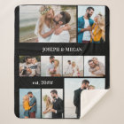 Personalised 9 Photo Collage Chic Black and White