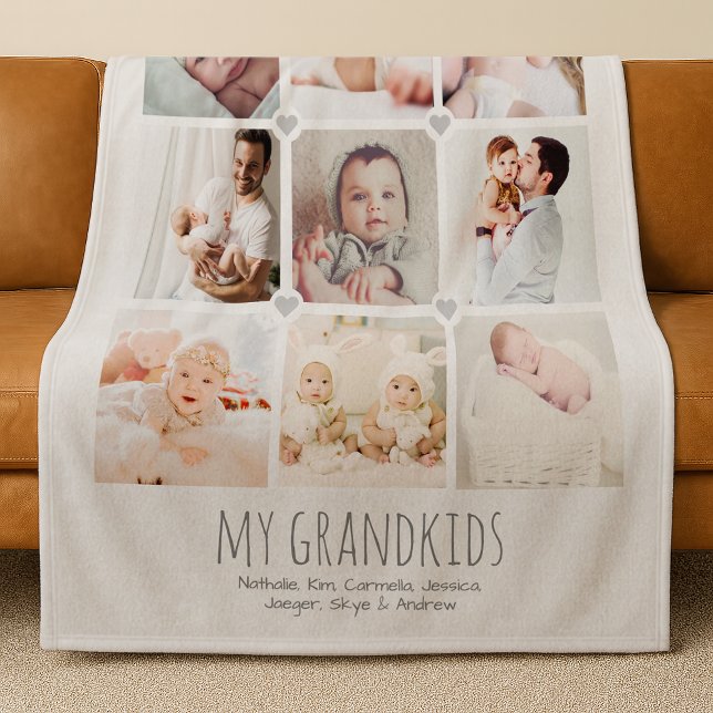 Personalised 9-photo grandparent's blanket (Creator Uploaded)