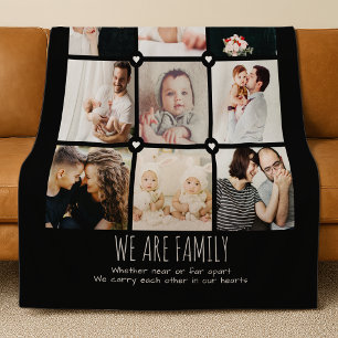 Personalised 9-photo "we are family" blanket