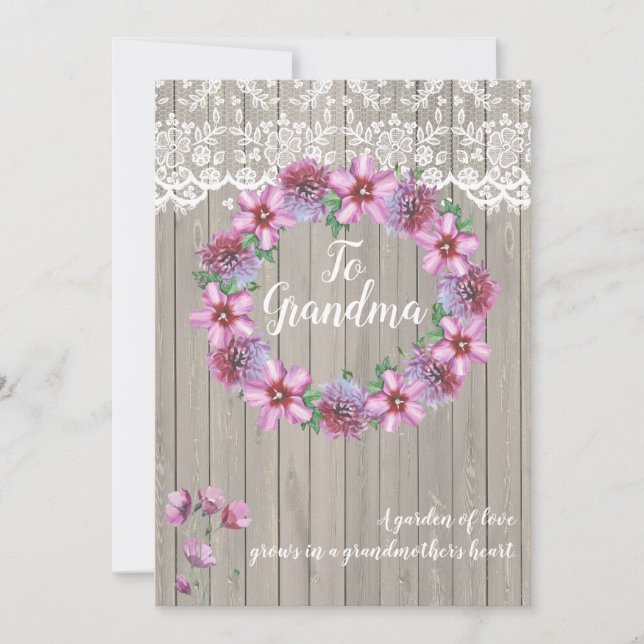 Personalised A Garden of Love Holiday Card (Front)