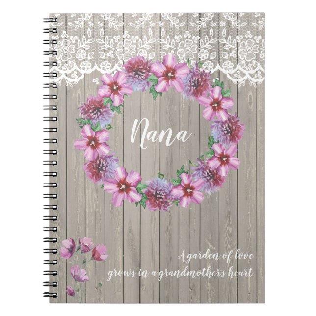 Personalised A Garden of Love Notebook (Front)