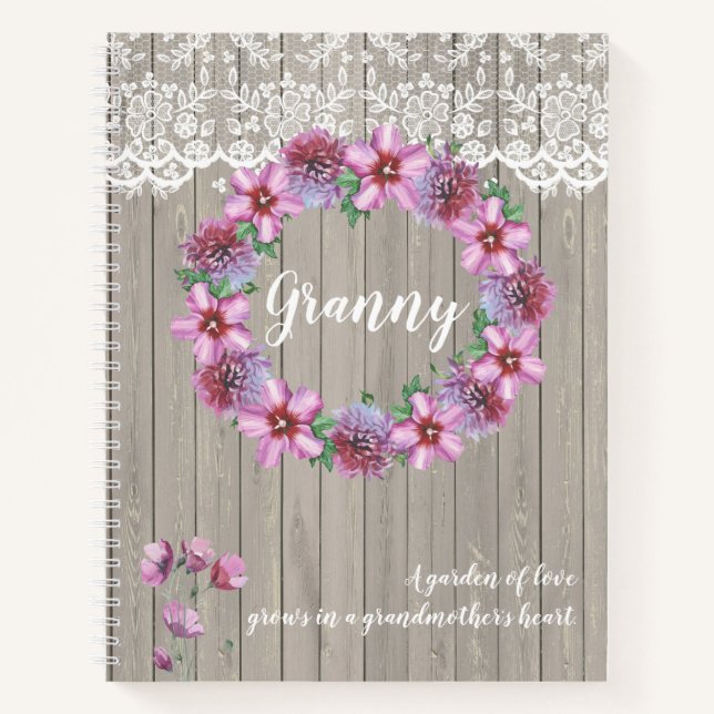 Personalised A Garden of Love Notebook (Front)