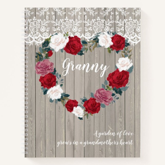 Personalised A Garden of Love Notebook (Front)