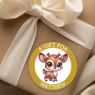 Personalised A Gift For Christmas Classic Round Sticker