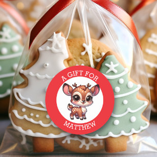 Personalised A Gift For Christmas Classic Round Sticker