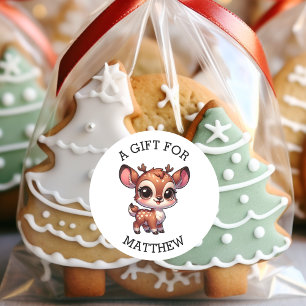 Personalised A Gift For Christmas  Classic Round Sticker