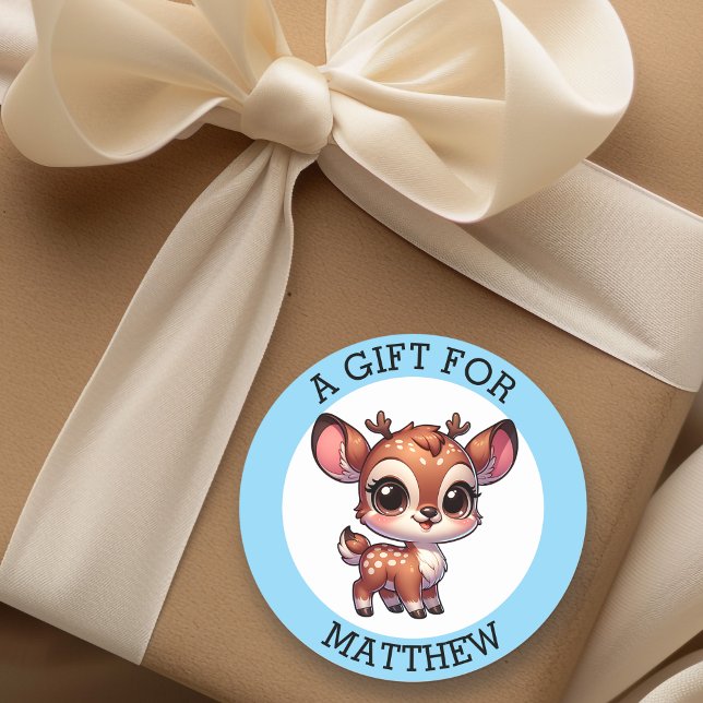 Personalised A Gift For Christmas  Classic Round Sticker (Creator Uploaded)