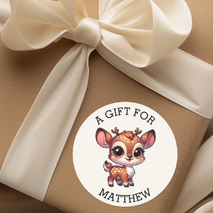 Personalised A Gift For Christmas Classic Round Sticker