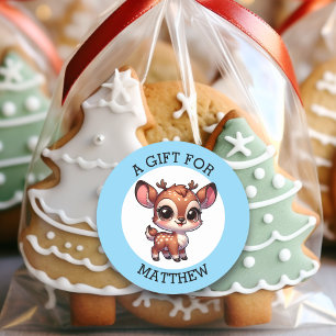 Personalised A Gift For Christmas Classic Round Sticker