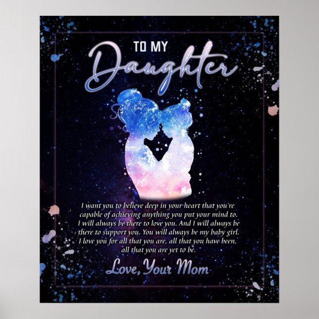 Personalised A Letter To My Daughter, Blanket for Poster (Front)