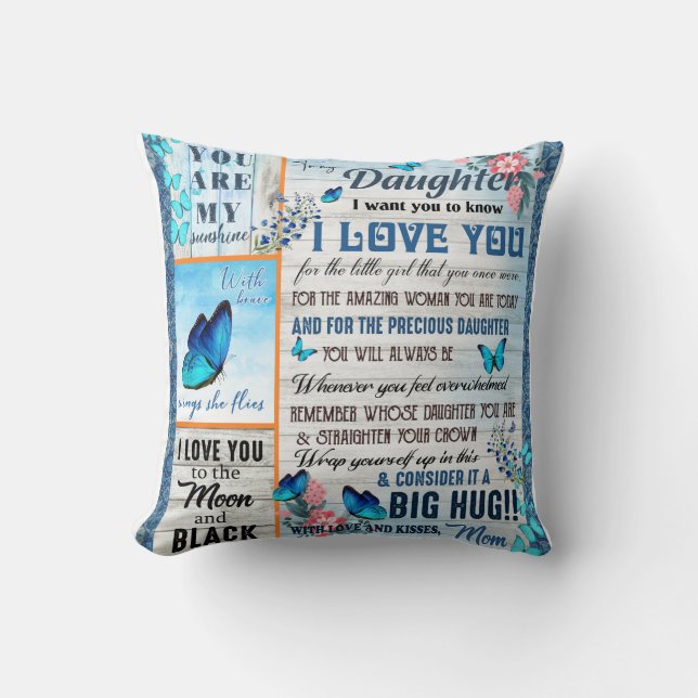 Personalised A Letter To My Daughter, Cushion (Front)
