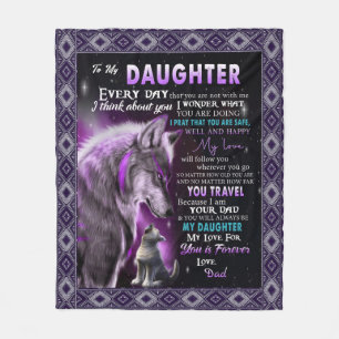 Personalised A Letter To My Daughter Fleece Blanket