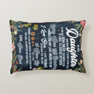 Personalised A Letter To My Daughter From Dad, Decorative Cushion