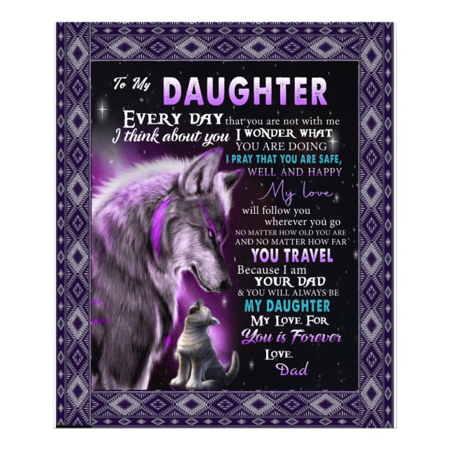 Personalised A Letter To My Daughter Photo Print (Front)