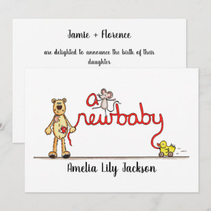 Personalised A New Baby Announcement Card