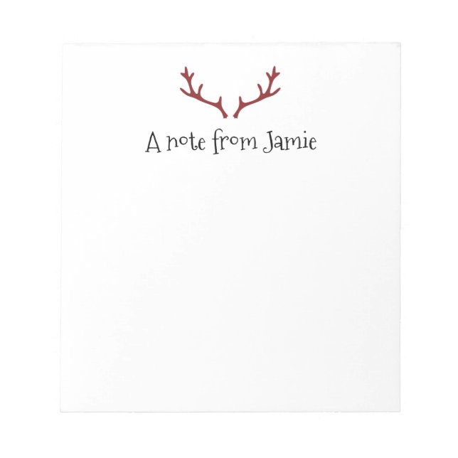 Personalised "A note from" Christmas Notepad (Front)