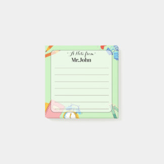 Personalised "A Note From" Teacher Post-it Notes |