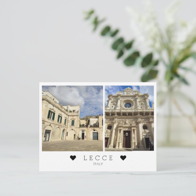Personalised, a view of Lecce , Puglia, Italy Post Postcard (Standing Front)