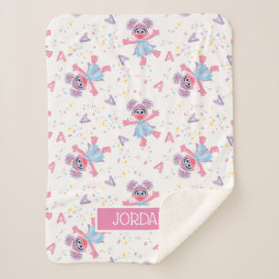Personalised Abby Cadabby Sparkle Pattern Sherpa Blanket