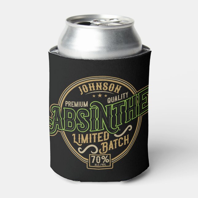 Personalised Absinthe Herbal Spirit Liquor Label Can Cooler (Can Front)