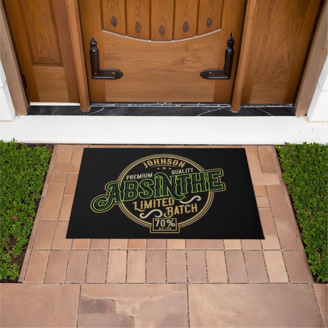 Personalised Absinthe Herbal Spirit Liquor Label Doormat (Outdoor)