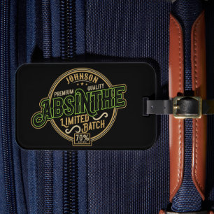 Personalised Absinthe Herbal Spirit Liquor Label Luggage Tag