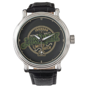 Personalised Absinthe Herbal Spirit Liquor Label Watch