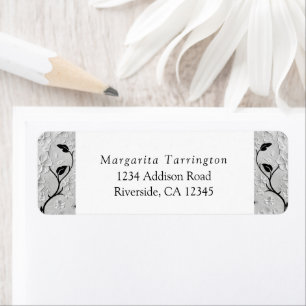 Personalised Abstract Black & White Florals