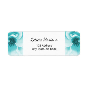 Personalised Abstract Blue & White Florals
