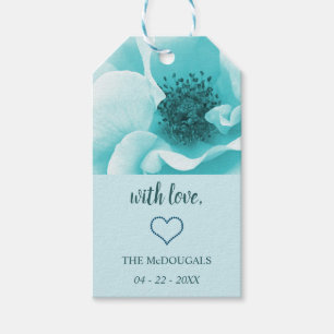 Personalised Abstract Blue & White Florals Gift Tags