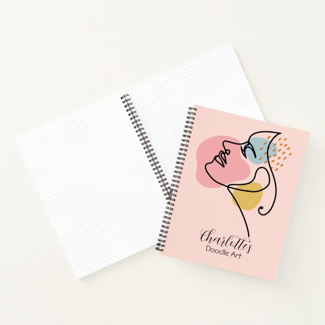 Personalised Abstract Doodle Art Sketch Notebook (Inside)