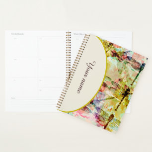 Personalised Abstract dragonflies notebook Planner