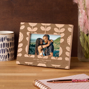 Personalised Abstract Flower Patterned Etched Frames