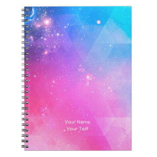 Personalised Abstract Geometric Sky Galaxy Notebook