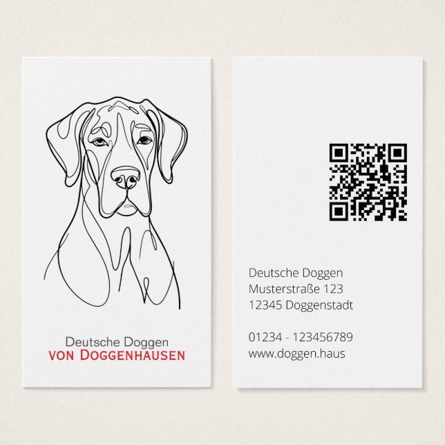 Personalised Abstract Great Dane (Front & Back)