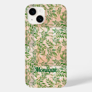 Personalised Abstract Greenery Case-Mate iPhone Ca 14 Case
