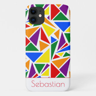 Personalised Abstract LGBTQ Rainbow Pride Colours iPhone 11 Case
