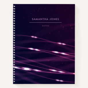 Personalised Abstract Purple Notebook