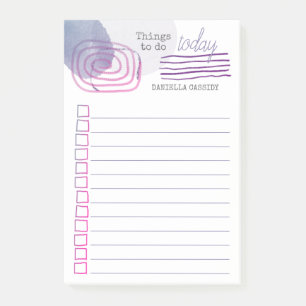 Personalised Abstract Shapes and Lines To Do List Post-it Notes