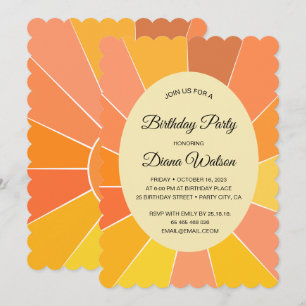 Personalised Abstract Sun Design    Invitation