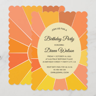 Personalised Abstract Sun Design |  Invitation