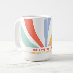 Personalised Abstract Wild Flower and Text  Coffee Mug