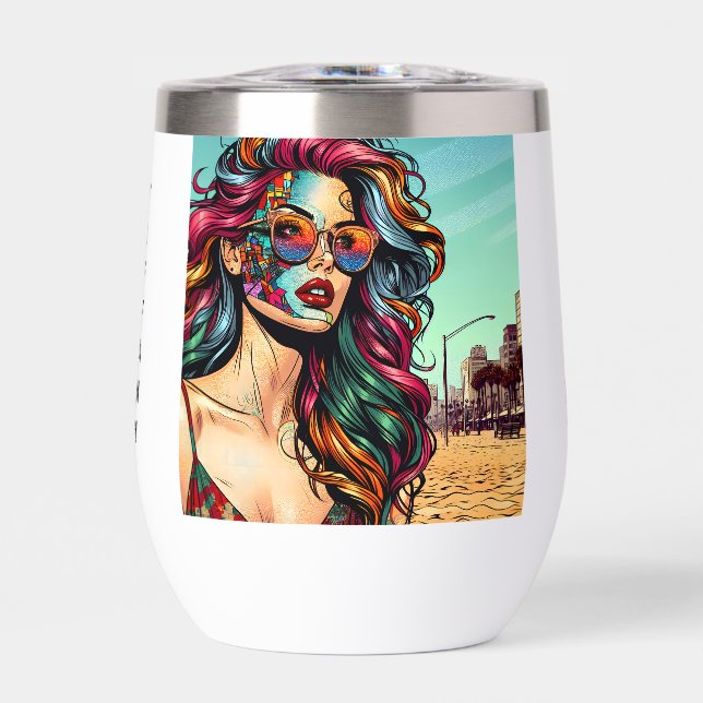 Personalised Abstract Woman at Beach (Front)