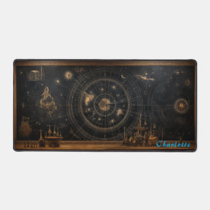 Personalised Abstract Wood Panel Desk Mat