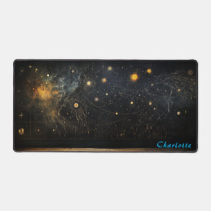 Personalised Abstract Wood Panel Desk Mat