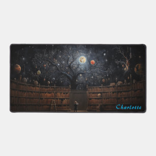 Personalised Abstract Wood Panel Desk Mat