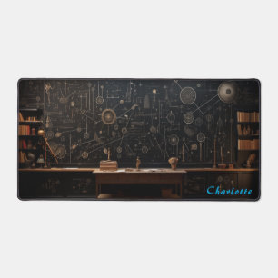 Personalised Abstract Wood Panel Desk Mat