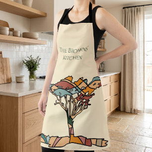 Personalised Acacia Tree Family Kitchen Apron
